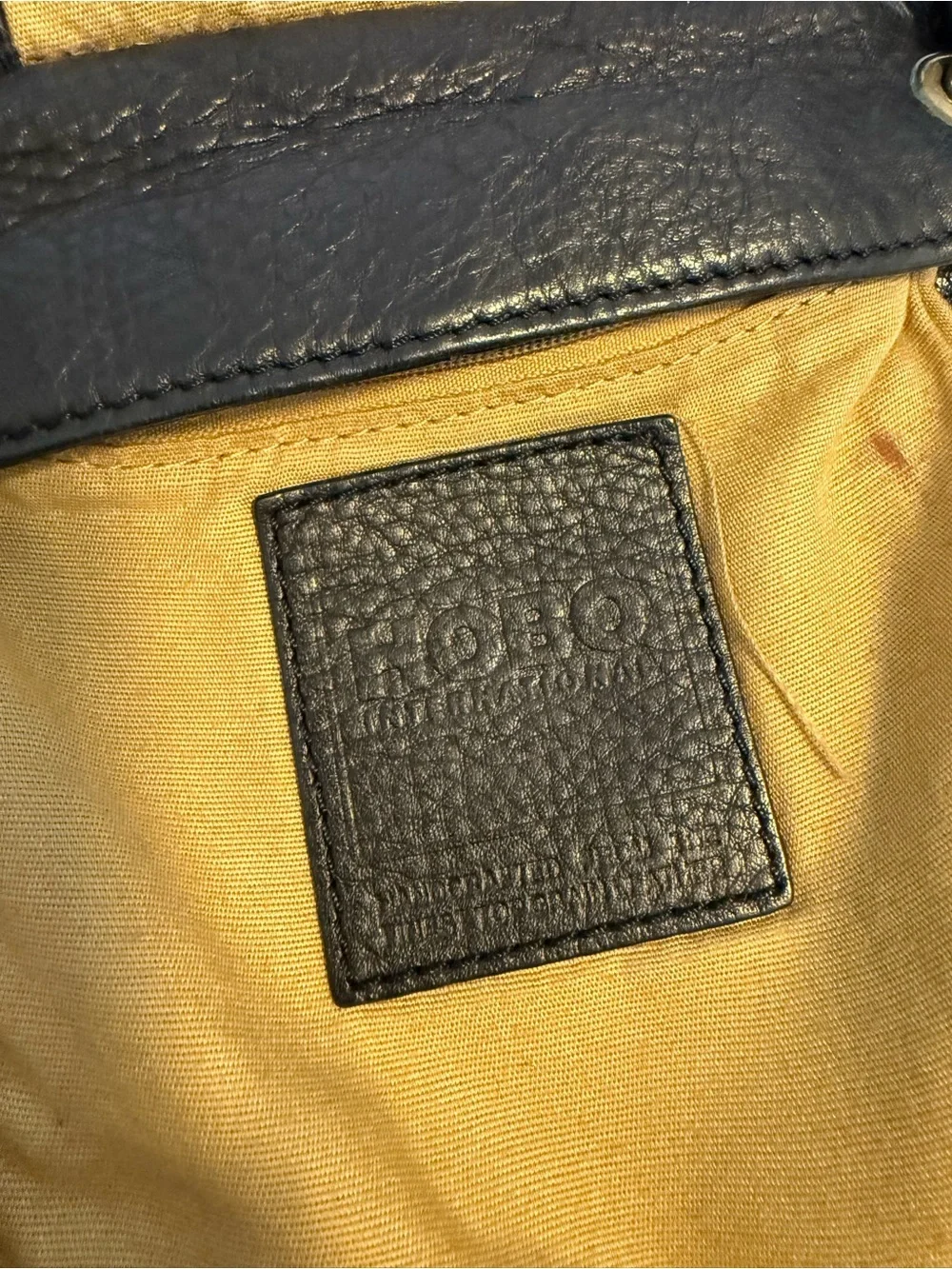 Vintage HOBO Intl Black Pebble Leather Flap Bag Crossbody Shoulder Purse